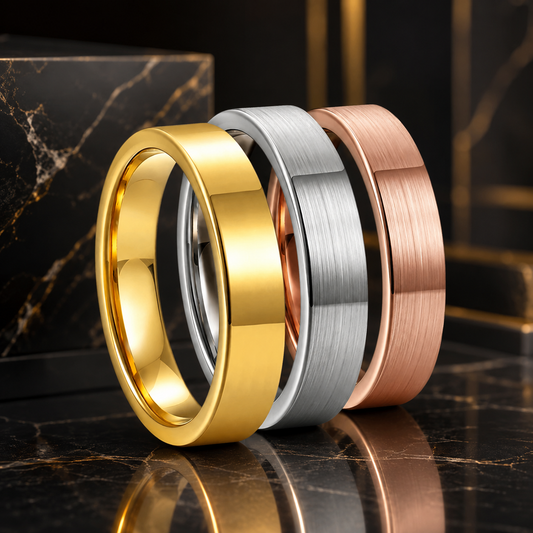 Anillo de Tungsteno para Boda Delgado 4mm ’El Encanto’ - Anillos