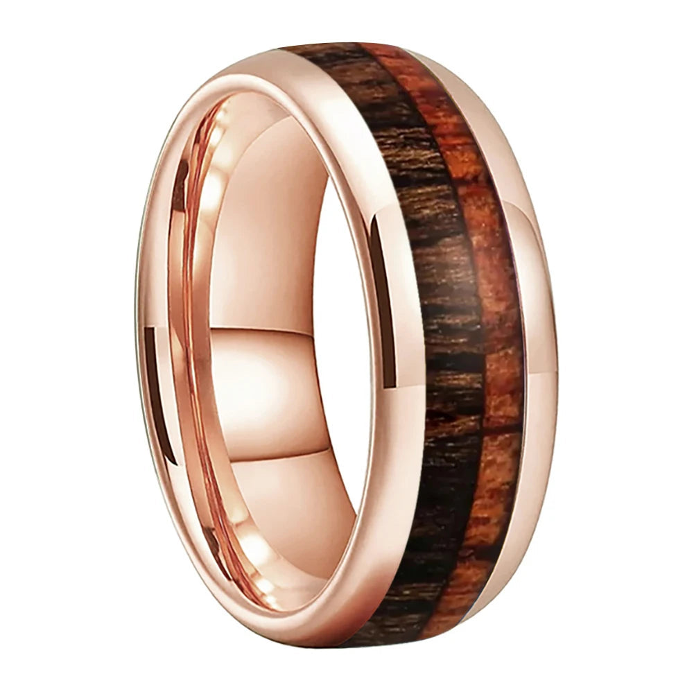 Anillo de Tungsteno con Dos Maderas