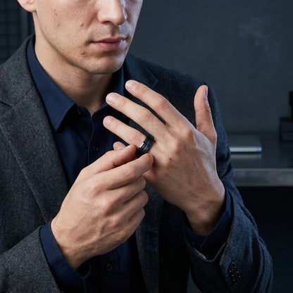 Anillo de Tungsteno con Ranura Central