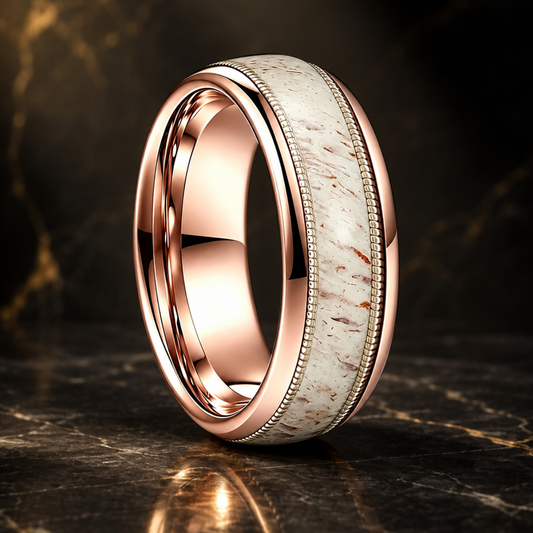 Anillo de Tungsteno con Asta y Cuerda