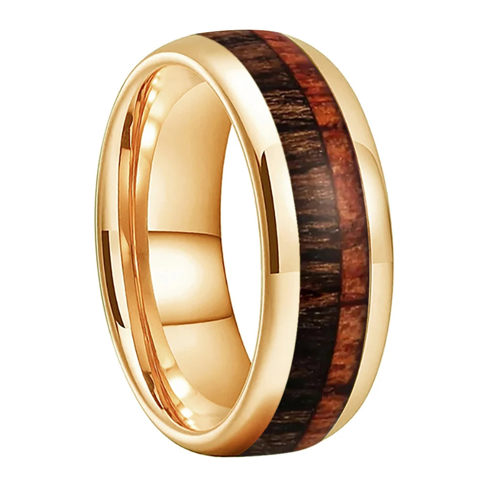 Anillo de Tungsteno con Dos Maderas