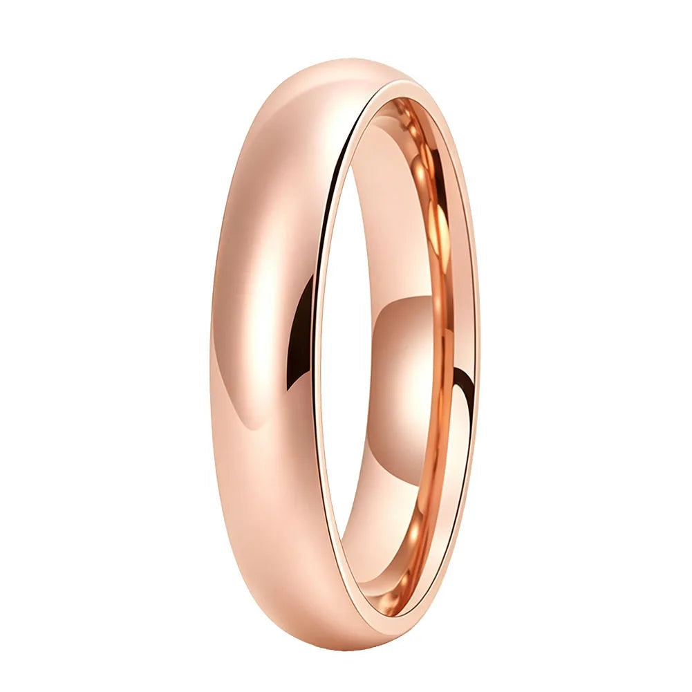Anillo de Carburo de Tungsteno Oro Rosa