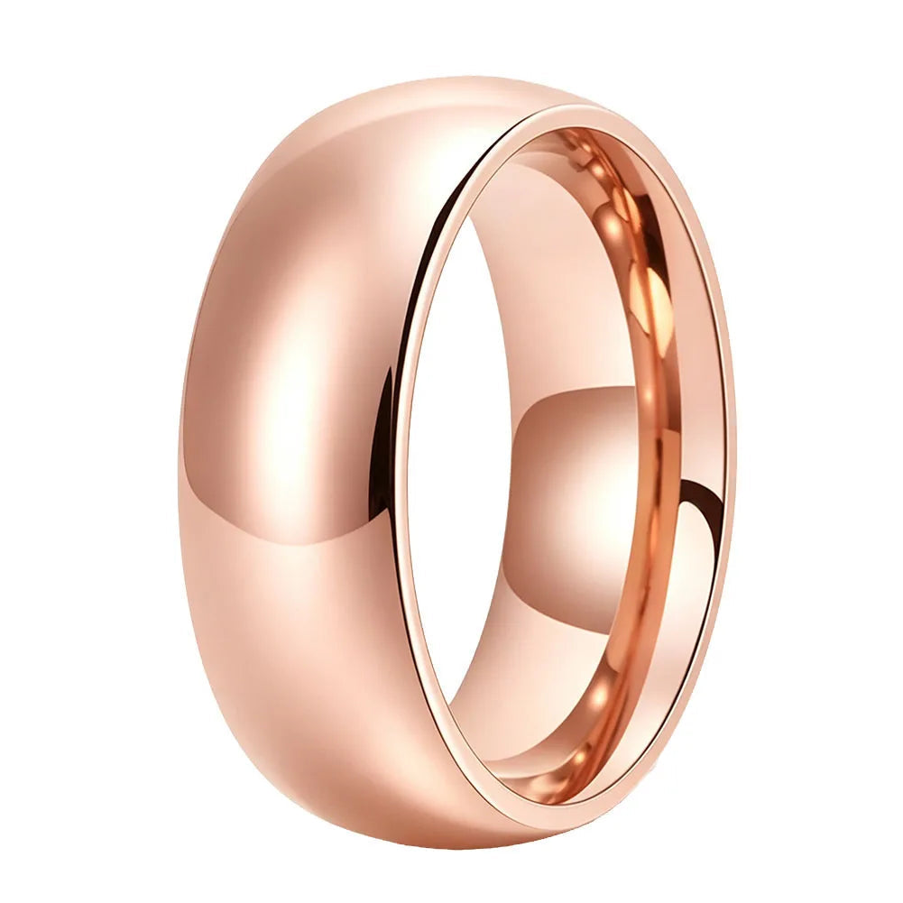 Anillo de Carburo de Tungsteno Oro Rosa