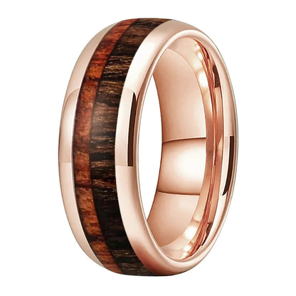 Anillo de Tungsteno con Dos Maderas