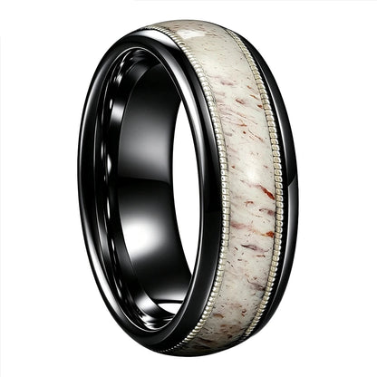 Anillo de Tungsteno con Asta y Cuerda