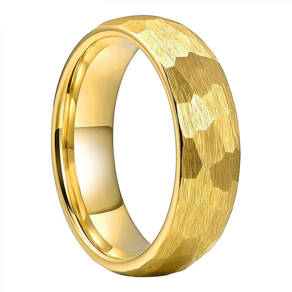 Anillo de Tungsteno martillados para Pareja