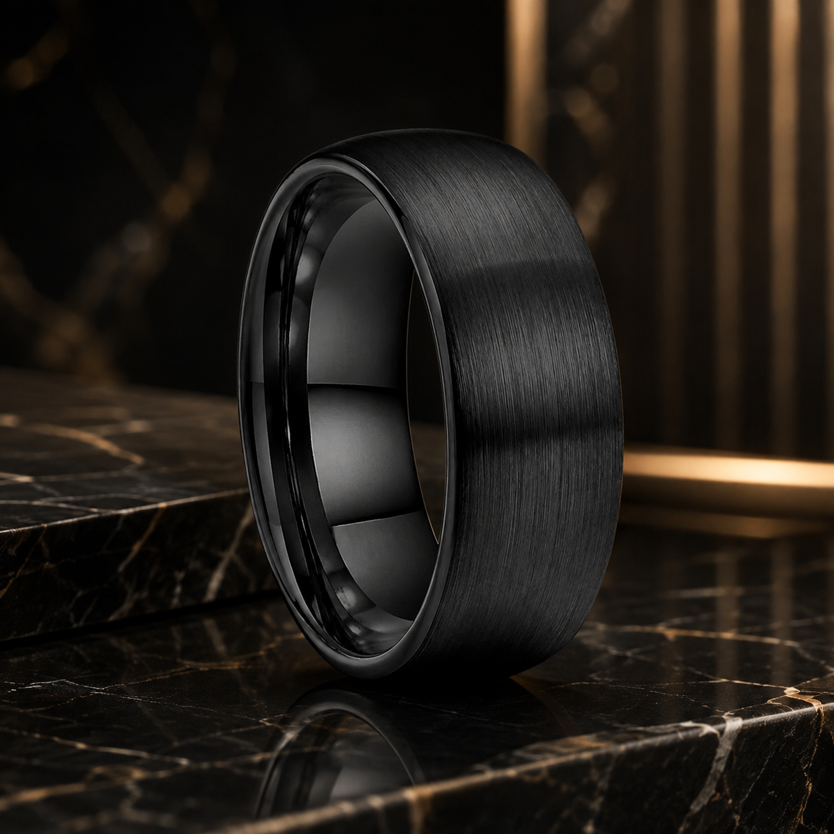 Anillo de Tungsteno para Compromiso Cepillado
