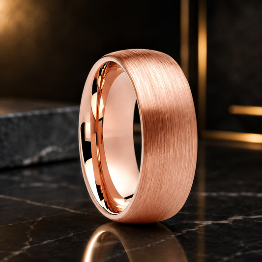 Anillo de Tungsteno para Compromiso Cepillado