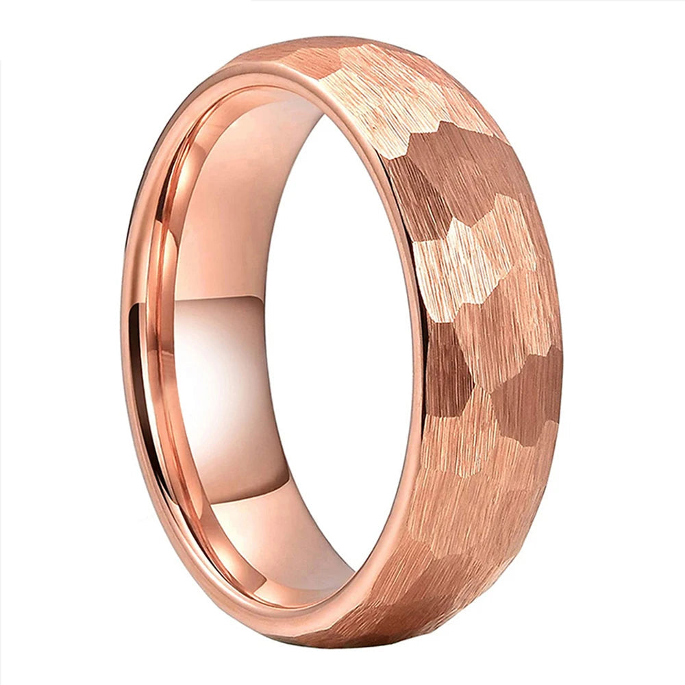 Anillos de Tungsteno martillados para Pareja