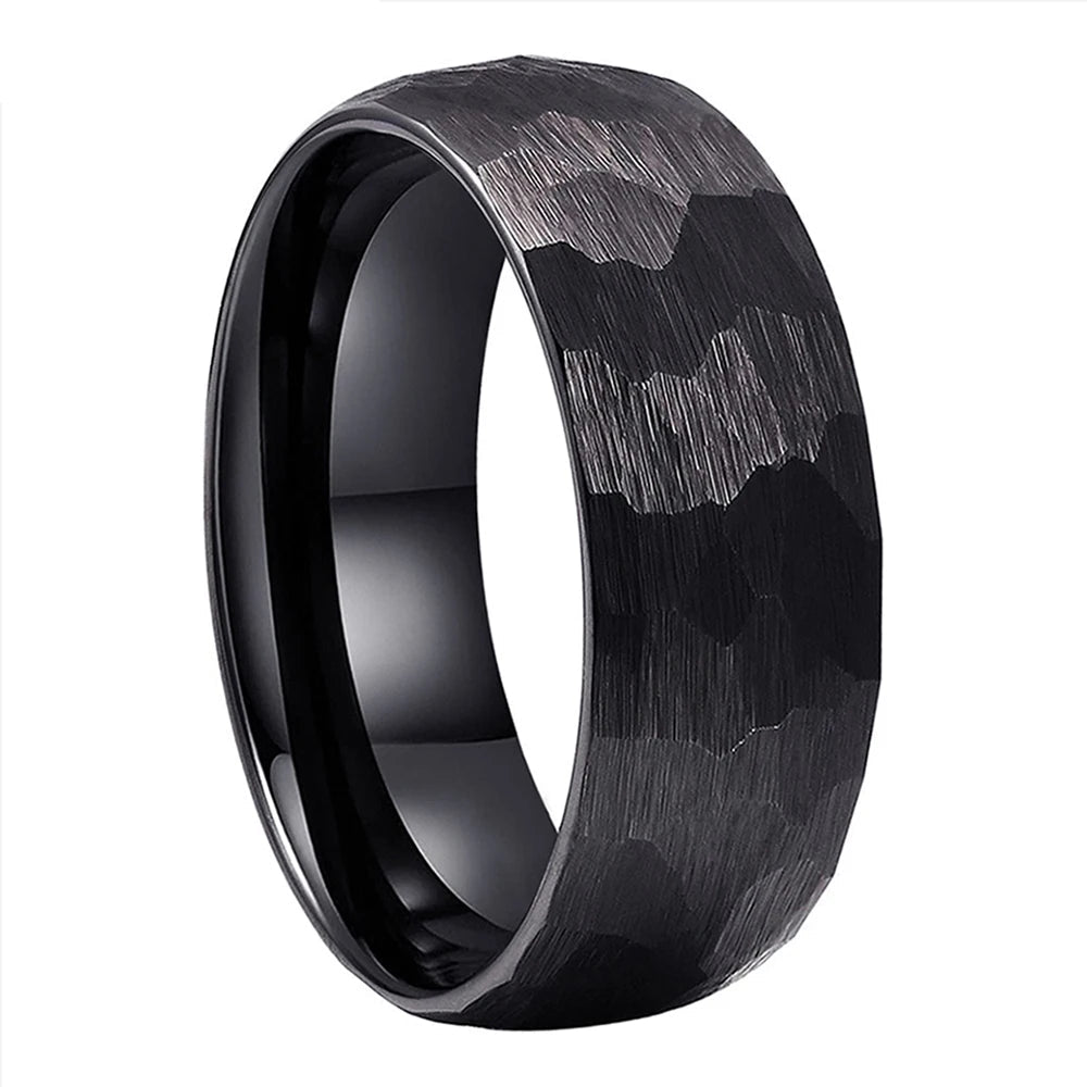 Anillos de Tungsteno martillados para Pareja