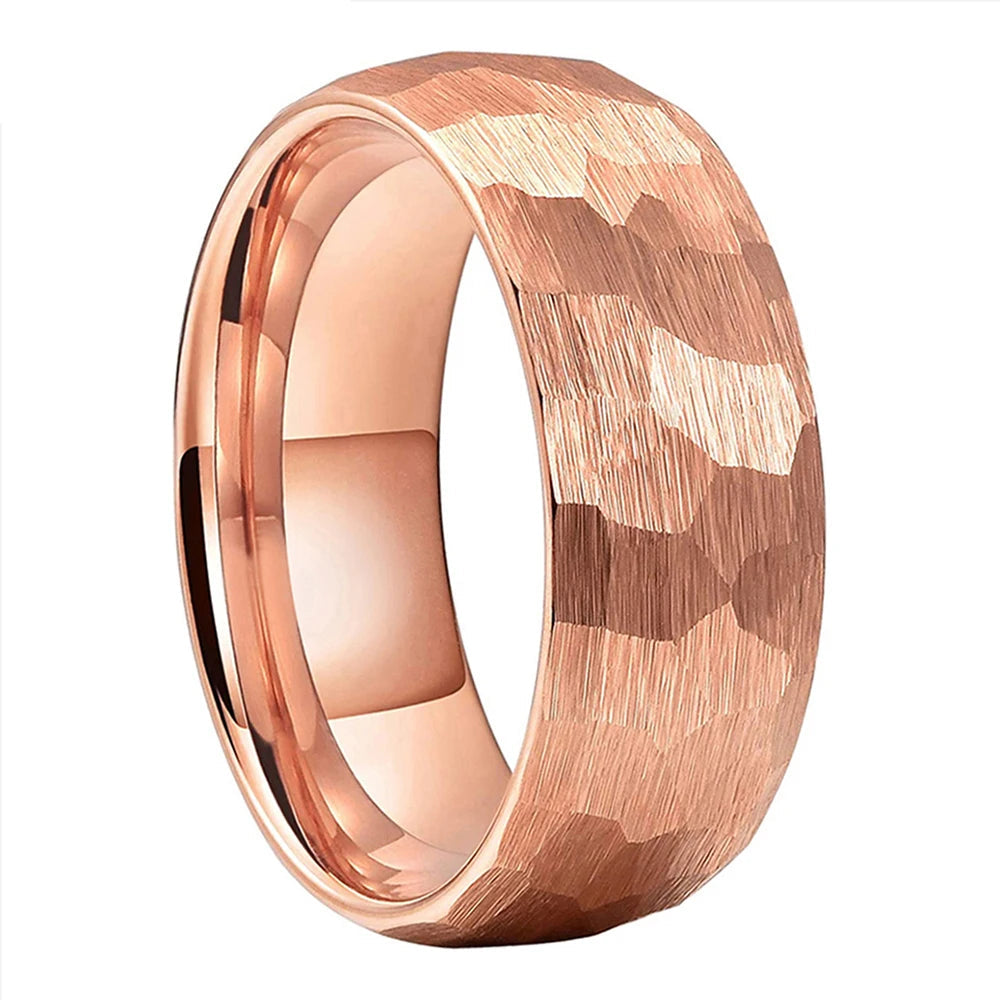 Anillos de Tungsteno martillados para Pareja