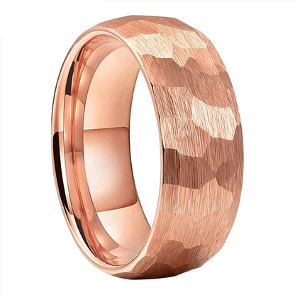 Anillos de Tungsteno martillados para Pareja