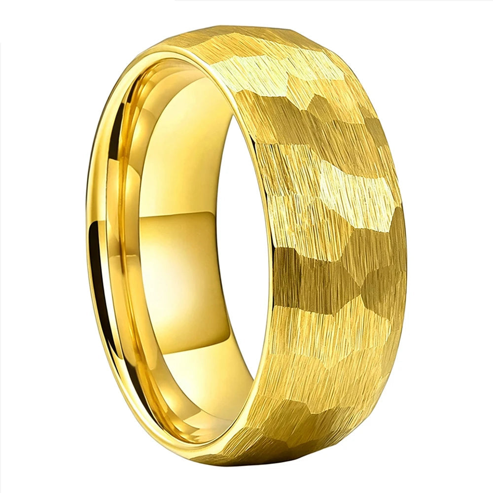 Anillos de Tungsteno martillados para Pareja