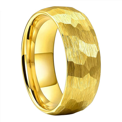 Anillos de Tungsteno martillados para Pareja