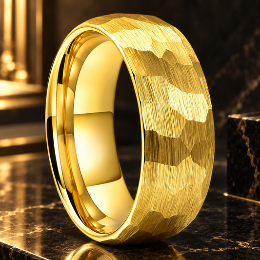 Anillos de Tungsteno martillados para Pareja