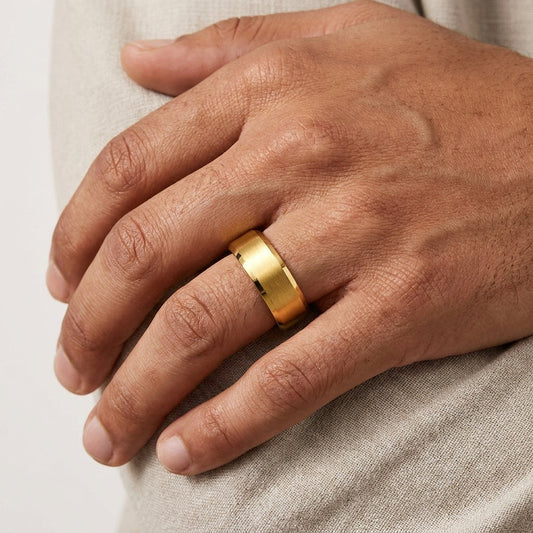 Anillo de Tungsteno para Boda con Acabado Cepillado ’El Eterno’ - Anillos