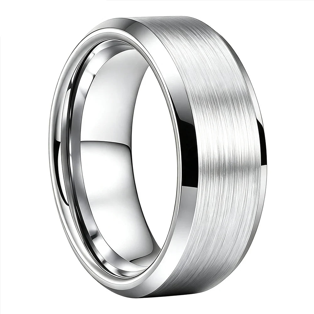 Anillo de Tungsteno para Boda con Acabado Cepillado ’El Eterno’ - Anillos