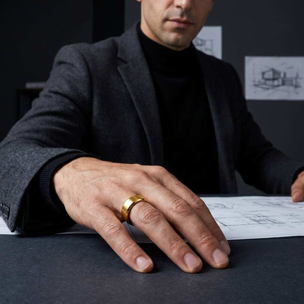 Anillo de Tungsteno para Boda con Acabado Cepillado ’El Eterno’ - Anillos