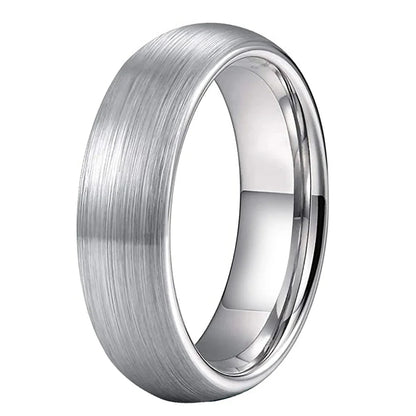 Anillo de Tungsteno para Boda Plateado Cepillado ’El Puente’ - Anillos
