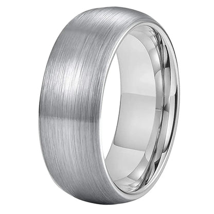 Anillo de Tungsteno para Boda Plateado Cepillado ’El Puente’ - Anillos