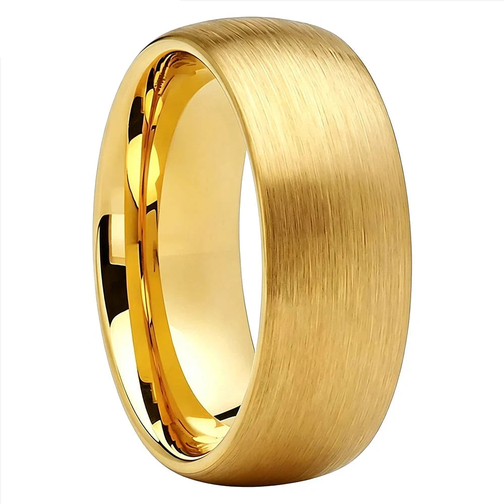 Anillo de Tungsteno para Compromiso Cepillado ’El Rumbo’ - Anillos